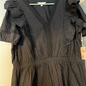 LC Lauren Conrad Black Ruffle Dress